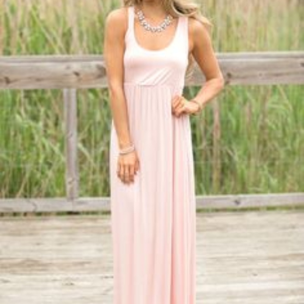nwt blush pink maxi dress